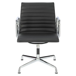 Fotel Konferencyjny CH1081T 57x58x75 Czarna Skóra/Chrom