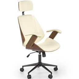 Fotel Obrotowy IGNAZIO Orzech/Kremowy