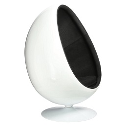 Fotel OVALIA CHAIR Biało-Czarny