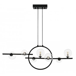 Lampa Wisząca ALURE LINE TWIN 90 Czarny/Transparentny