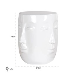 Stolik CHRISTY Fi40cm Biały