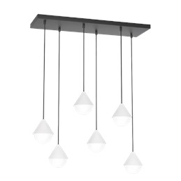 Lampa Wisząca GIRO 6 Czarny/Biały