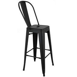 Krzesło Barowe TOWER BIG BACK 76 Czarny