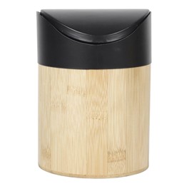 Mini Kosz na Śmieci Bambus/Czarny