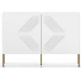 Komoda CLEARING 03 Biały alpejski/Noga Złoty