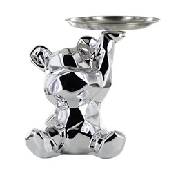 Figurka Origami Miś Srebrny