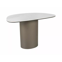 Ława BELLO B 75x50cm Biały Połysk/Miedziany