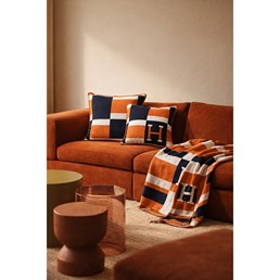 Poduszka Dekoracyjna SHP PARIS HOME Granatowy/Pomarańczowy