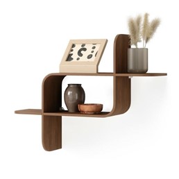 Półka Ścienna MONTAGE Ciemny Brązowy