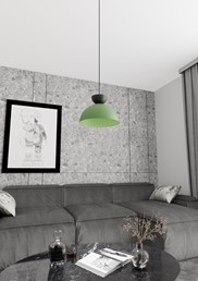 Lampa Wisząca LUNARO 1S Czarny/Zielony