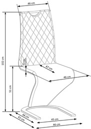 Krzesło K442 Czarny/Musztardowy