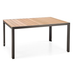 Stół Kwadratowy FIERRO 90x150 cm Brązowy/Czarny