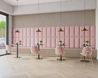 Panel Tapicerowany Ścienny TRINITY 60x30 Fioletowy