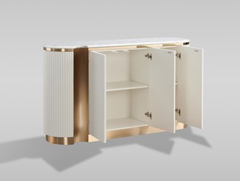 Komoda STILIG ST917F Ecru/Złoty