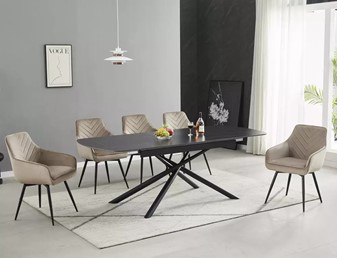 Stół Rozkładany VECTOR (180x220)x90 Czarny Mat