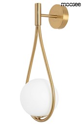 Lampa Ścienna ROMA Złoty/Biały