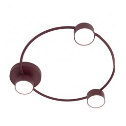 Lampa Sufitowa LUCIO 3 Burgundowy