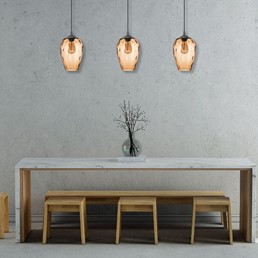 Lampa Wisząca ELURRA 1S Czarny/Brązowy