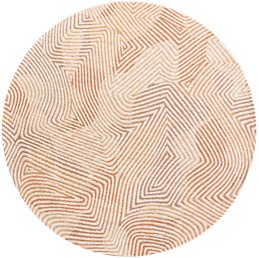 Dywan CORAL Indian Sand Round 9800 240x240 cm Beżowy/Pomarańczowy