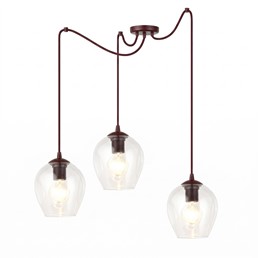 Lampa Wisząca LEVEL 3 Burgundowy/Transparentny