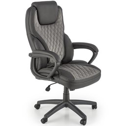 Fotel Gabinetowy GANDALF Czarny/Popiel