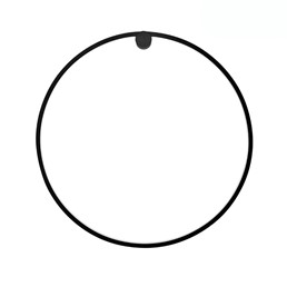 Lampa Ścienna HOOP 80 Czarny