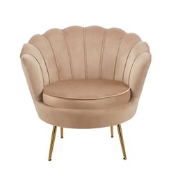 Fotel Velvet LC-032-1 Cappuccino/Złoty