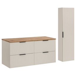 Zestaw Meblowy ADEL 120cm Dąb Wotan/Kaszmirowy Mat