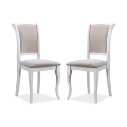 Zestaw 2x Krzesło MN-SC Biały/Beżowy Wzór Tap.132