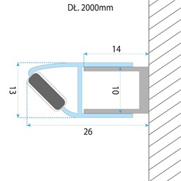 Listwa Magnetyczna ATLAS Chrom