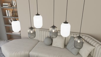 Lampa Wisząca VERDI 3 MIX Wielokolorowy