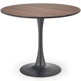Stół Okrągły OLMO fi90 Czarny/Orzech