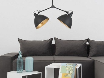 Lampa Wisząca Coben Two Head 26x100x100 Czarny