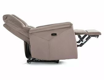 Fotel Rozkładany NEPTUN Velvet Cappuccino/Czarny