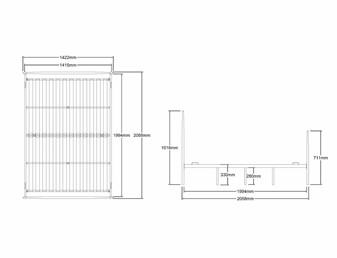 Łóżko SIENA 140x200 Biały