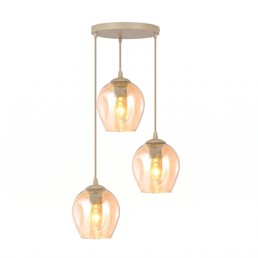 Lampa Wisząca ISTAR 3PREM Beżowy/Miodowy