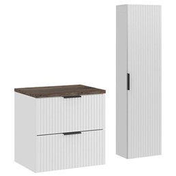 Zestaw Meblowy ADEL 60cm Biały Mat/Dąb Santa Fe Vintage