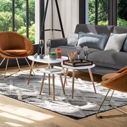 Zestaw 3 stolików MILEO S Biały