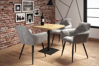 Stół ST(B)-FX 67x67 T Dąb Artisan/Czarny