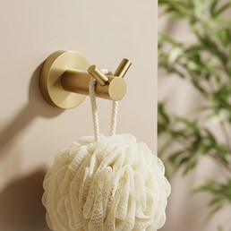 Wieszak Łazienkowy LEO 5605 Złoty Szczotkowany