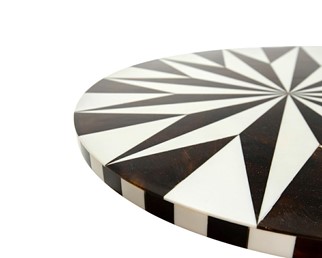 Stolik DOMERO STAR Fi40cm Biały/Czarny