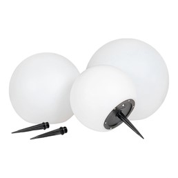 Zestaw 3 Lampionów Ogrodowych LIFTON Biały