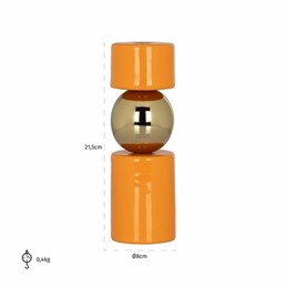 Świecznik KIRA Pomarańczowy