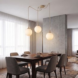 Lampa Wisząca GIGI 3 Beżowy/Opal