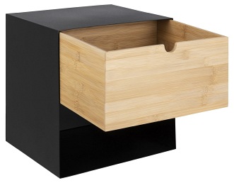 Szafka Nocna JOLIET Czarny/Naturalny