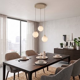 Lampa Wisząca COSMO 3PREM Beżowy/Opal