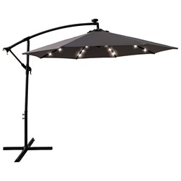 Parasol Ogrodowy NOCTIS LED 2.7m Ciemny Szary