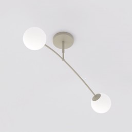 Lampa Sufitowa PREGOS 2 Beżowy/Biały