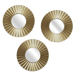 Zestaw 3 Luster Origami Złoty