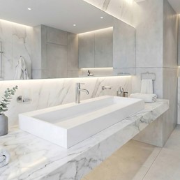 Umywalka Nablatowa GOYA 100 cm Biały